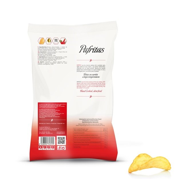Aštrūs bulvių traškučiai, 120 g, Ispanija