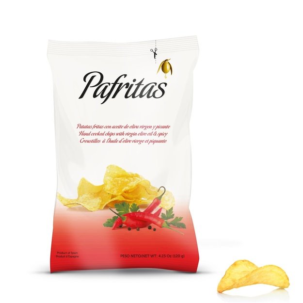 Aštrūs bulvių traškučiai, 120 g, Ispanija