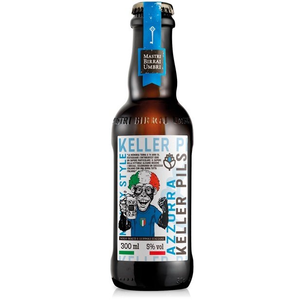 Kraftinis alus Azzura keller pils, 0.3 L, Italija
