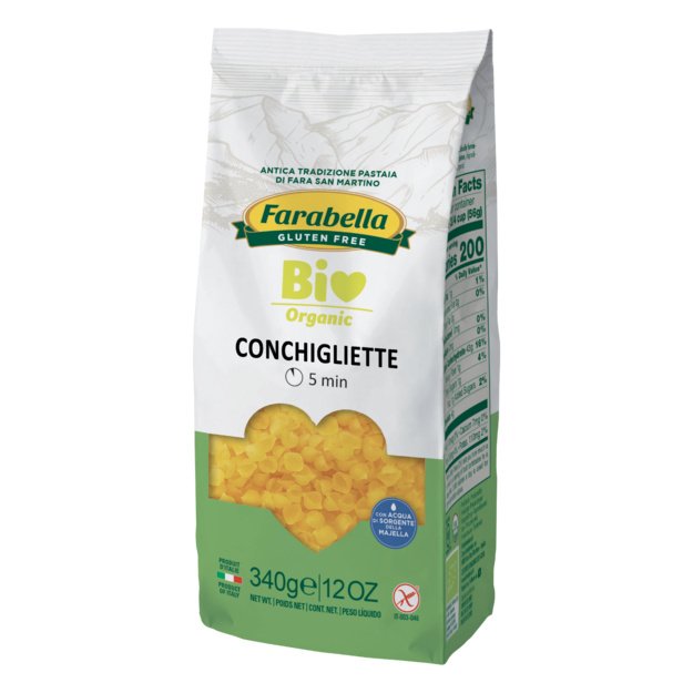 Ekologiški makaronai Conchigliette, be glitimo, 340 g, Italija