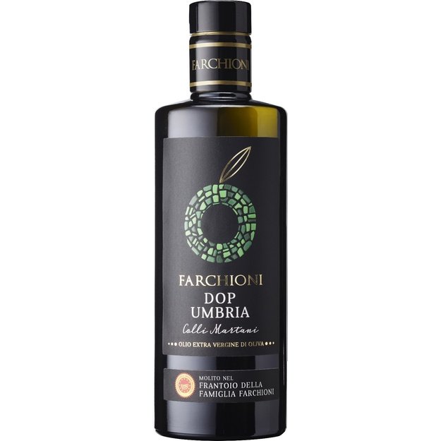 Alyvuogių aliejus su saugoma kilmės vietos nuoroda Umbria Colli Martani, 0.5 L, Italija