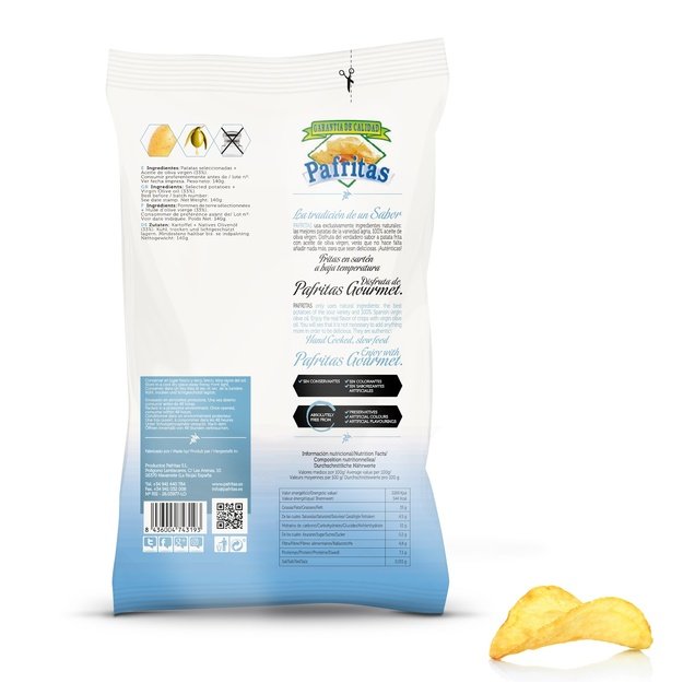 Bulvių traškučiai be druskos, 140 g, Ispanija