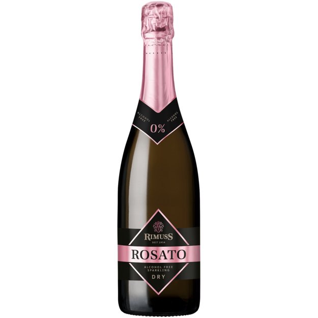 Rimuss Rosato dry nealkoholinis gazuotas vynuogių gėrimas, sausas, 0.75 L, Šveicarija