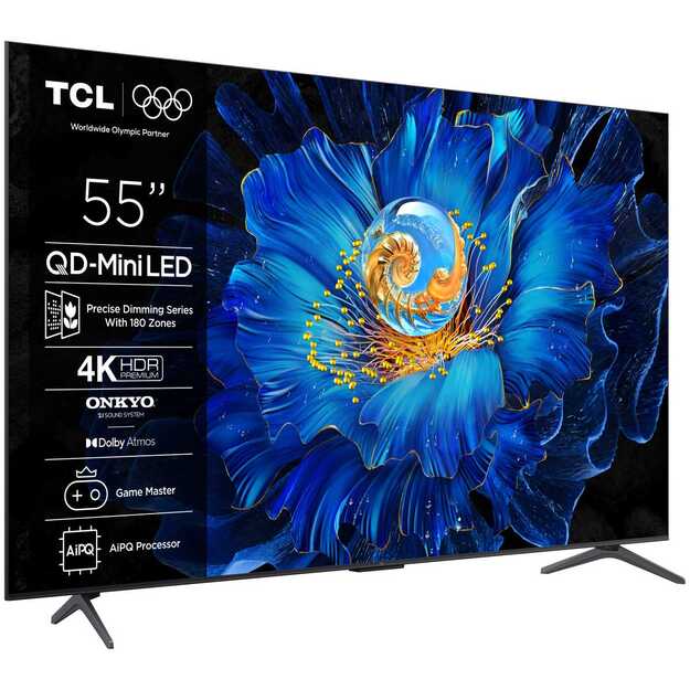 Televizorius TCL 55C6KS, 55 ", 4K QLED