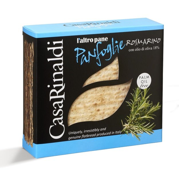 Plonosios duonelės Panfoglie su rozmarinais, 100 g, Italija
