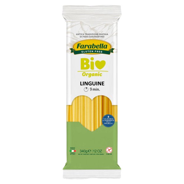 Ekologiški makaronai Linguine, be glitimo, 340 g, Italija