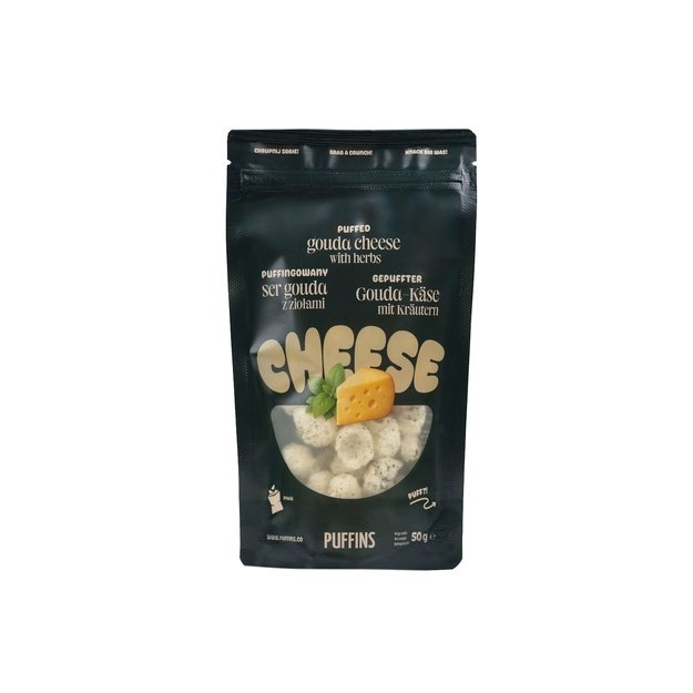 Vakuume džiovintas sūris Gouda su žolelėmis, 50 g, Lenkija