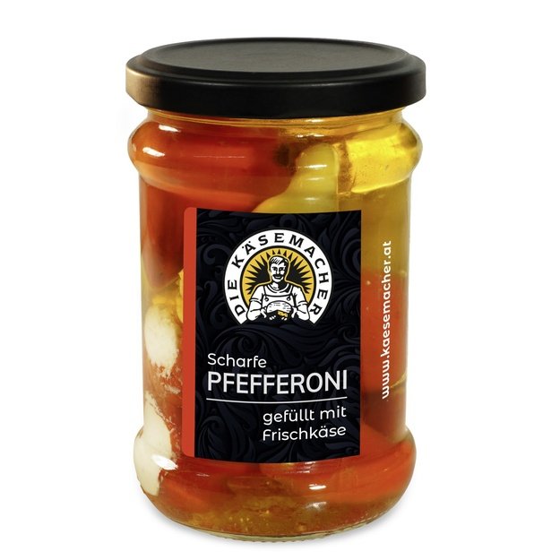 Aitriosios paprikos, įdarytos šviežiu sūriu, 250 g, Austrija