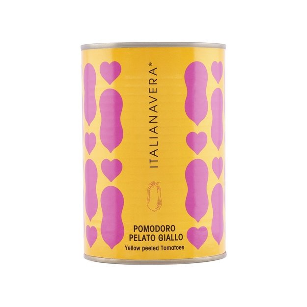 Nulupti geltoni pomidorai savo sultyse, 400 g, Italija