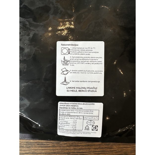 Jamon Gran Reserva pjaustytas peiliu, 80 g, Ispanija