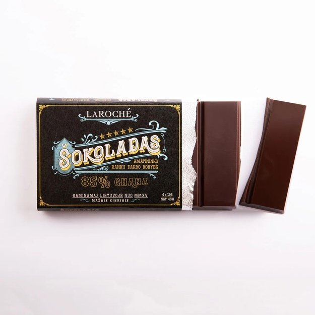 Juodasis šokoladas Laroché Vintage 85 % Ghana, 50 g, Lietuva