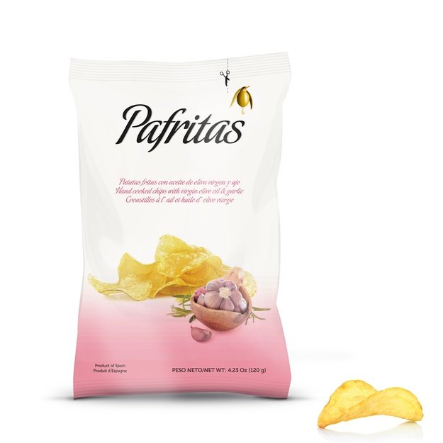 Bulvių traškučiai su česnakais, 140 g, Ispanija