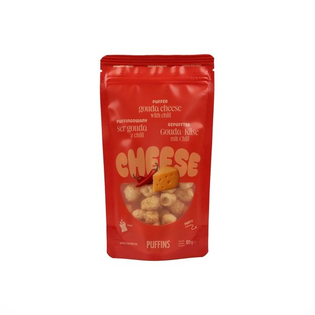 Vakuume džiovintas sūris Gouda su čili, 50 g, Lenkija
