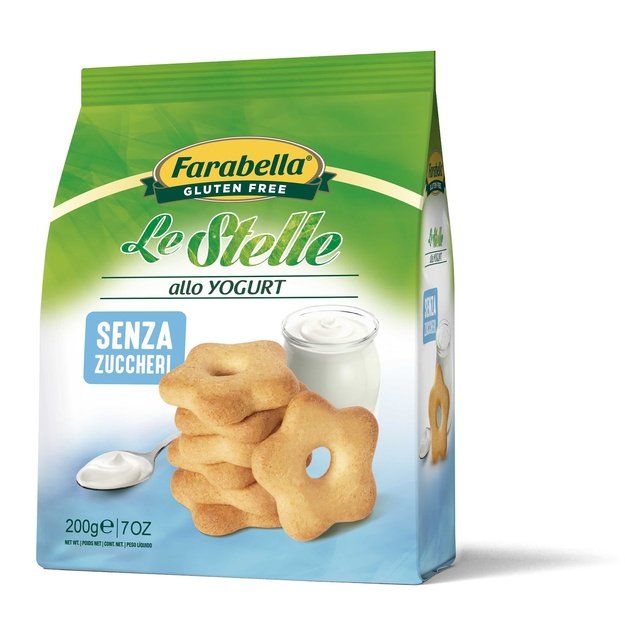 Sausainiai su jogurtu, be pridėtinio cukraus ir glitimo, 200 g, Italija