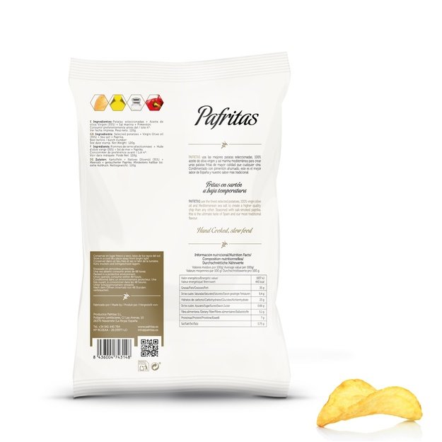 Bulvių traškučiai su ąžuolo dūmuose rūkyta paprika, 120 g, Ispanija