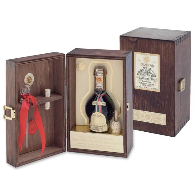 Modenos balzamiko actas Extravecchio su saugoma kilmės vietos nuoroda, medinėje dėžutėje, 100 ml, Italija