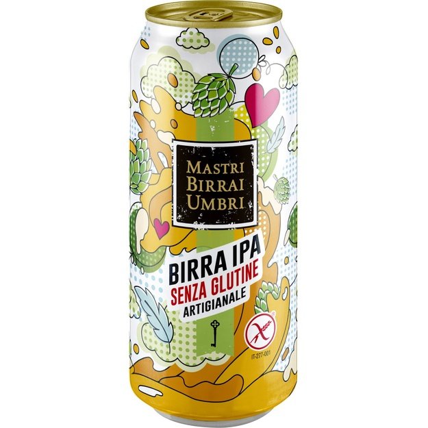 Kraftinis alus IPA, be glitimo, 0.44 L, Italija